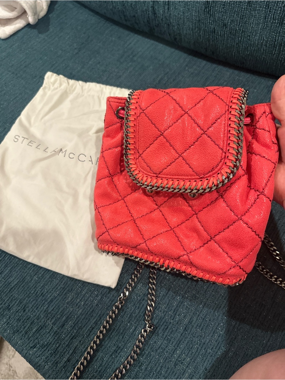 Stella McCartney Falabella Backpack bag Coral-Pink Mini